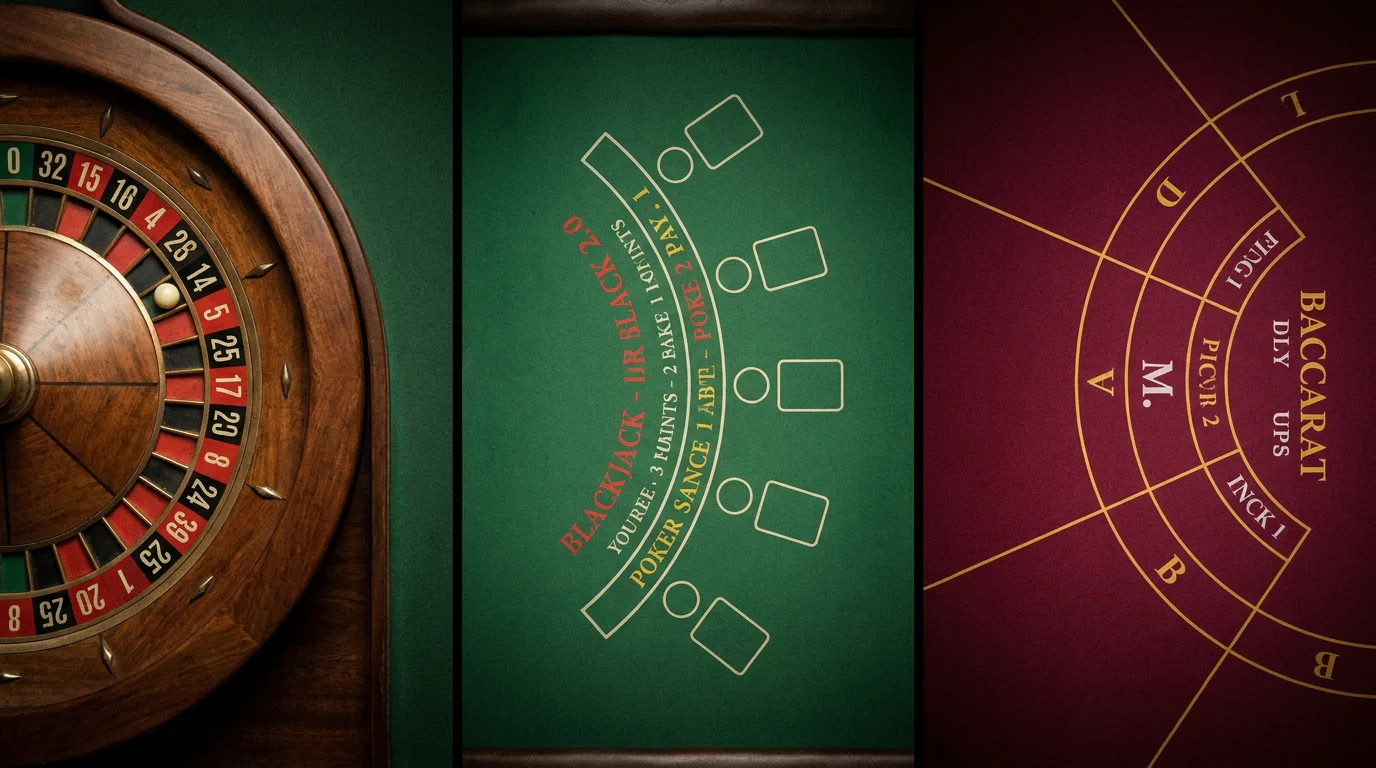 Forskellige bordtyper i live casino